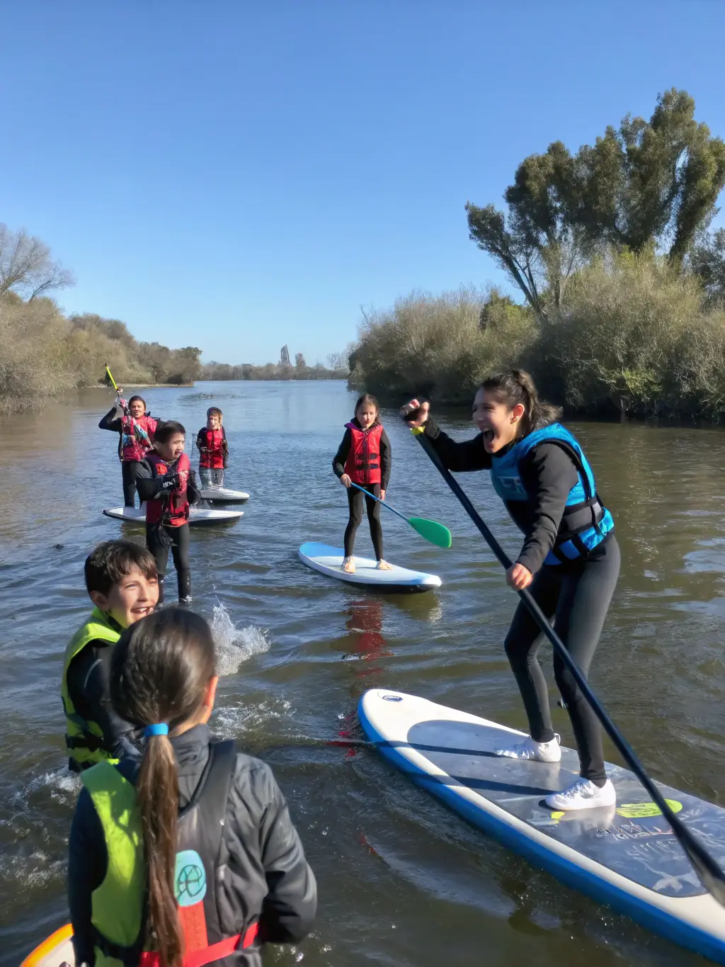A heartwarming image of children participating in a youth rowing workshop, emphasizing community engagement and the development of young athletes.